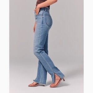 Abercrombie & Fitch Skinny High Rise Jean with Split Hem